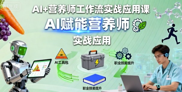 AI+营养师工作流实战应用课，AI赋能营养师白米粥资源网-汇集全网副业资源白米粥资源网