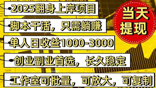 （16225期）稳定八年美金掘金2.0脚本干活，只需躺赚。单人日收益1000-3000可批量、…白米粥资源网-汇集全网副业资源白米粥资源网