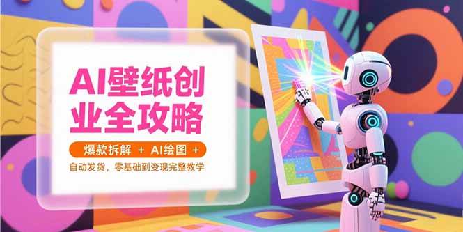 （15312期）AI壁纸创业全攻略，爆款拆解+AI绘图+自动发货，零基础到变现完整教学白米粥资源网-汇集全网副业资源白米粥资源网