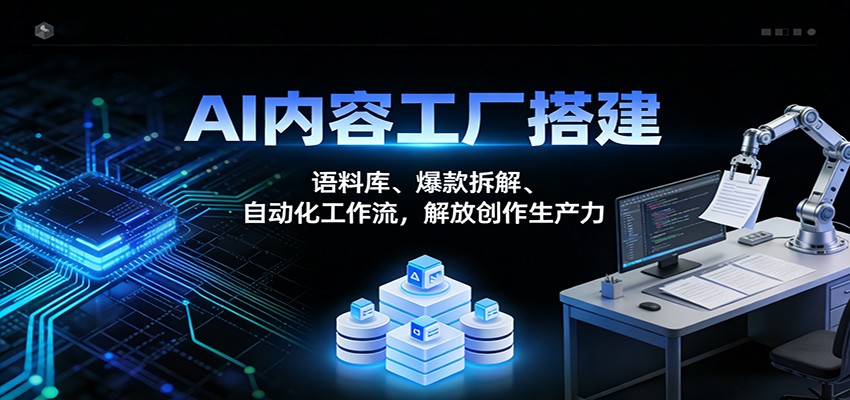 AI内容工厂搭建：语料库、爆款拆解、自动化工作流，解放创作生产力白米粥资源网-汇集全网副业资源白米粥资源网