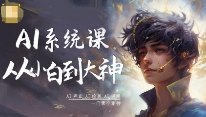 AI系统课程，从小白到大神系统学AI，AI声音-AI绘画-AI视频一门课全掌握白米粥资源网-汇集全网副业资源白米粥资源网