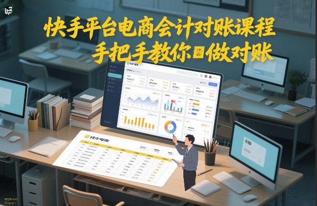 快手平台电商会计对账课程，手把手教你做对账白米粥资源网-汇集全网副业资源白米粥资源网