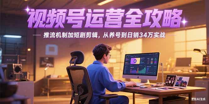 （15217期）2025视频号运营全攻略，推流机制加短剧剪辑，从养号到日销34万实战白米粥资源网-汇集全网副业资源白米粥资源网