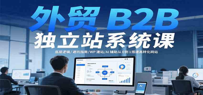 外贸B2B独立站系统课：底层逻辑/避坑指南/WP建站/AI辅助从0到1搭建高转化网站白米粥资源网-汇集全网副业资源白米粥资源网