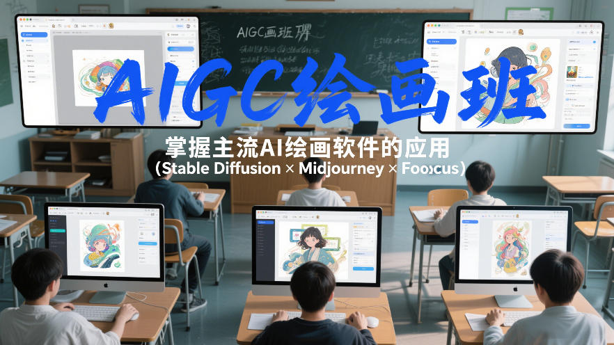 AIGC绘画班，掌握主流Ai绘画软件的应用（Stable Diffusion x Midjourney x Fooocus）白米粥资源网-汇集全网副业资源白米粥资源网