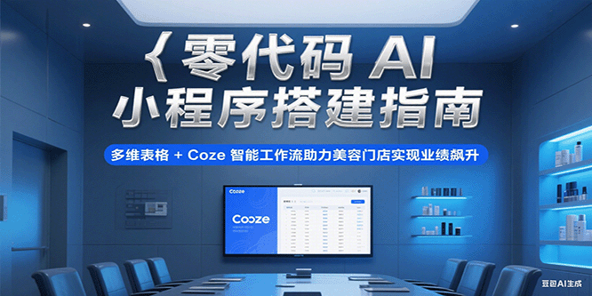 零代码AI小程序搭建指南，多维表格+Coze智能工作流助力美容门店实现业绩飙升白米粥资源网-汇集全网副业资源白米粥资源网