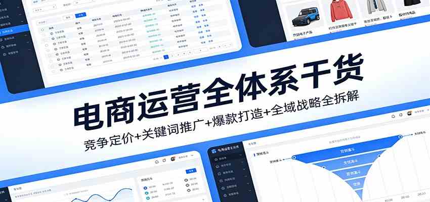 电商运营全体系干货，竞争定价+关键词推广+爆款打造+全域战略全拆解白米粥资源网-汇集全网副业资源白米粥资源网
