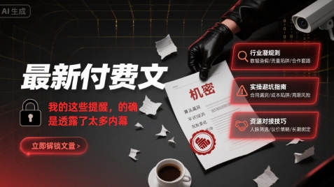 最新付费文：我的这些提醒，的确是透露了太多内幕白米粥资源网-汇集全网副业资源白米粥资源网