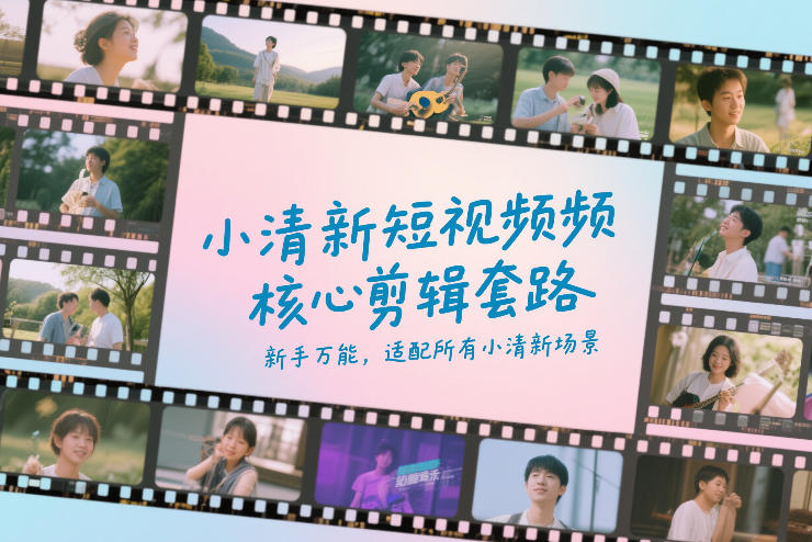 小清新短视频核心剪辑套路，新手万能，适配所有小清新场景白米粥资源网-汇集全网副业资源白米粥资源网