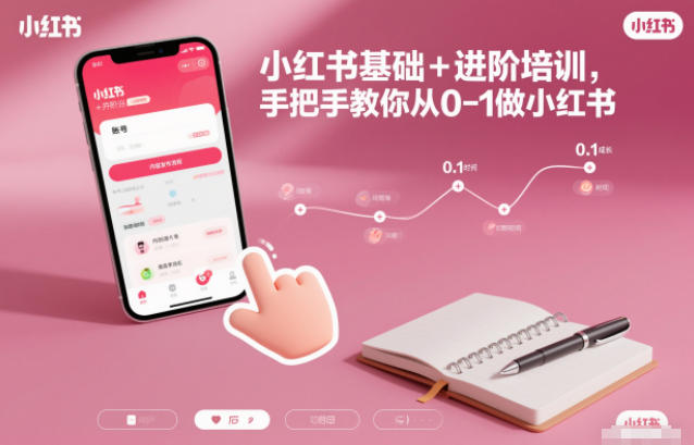 小红书基础+进阶培训,手把手教你从0-1做小红书白米粥资源网-汇集全网副业资源白米粥资源网