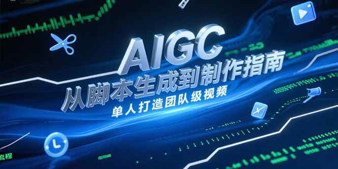 （15170期）AIGC视频制作指南，从脚本生成到剪辑全流程，单人打造团队级视频白米粥资源网-汇集全网副业资源白米粥资源网