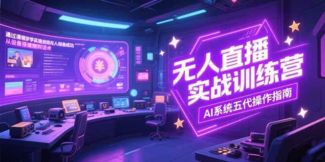 （15315期）无人直播实操训练营，从设备搭建到话术，AI系统五代操作指南(7月更新)白米粥资源网-汇集全网副业资源白米粥资源网
