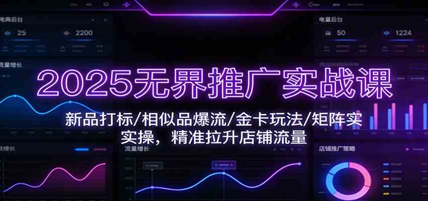2025无界推广实战课：新品打标/相似品爆流/金卡玩法/矩阵实操，精准拉升店铺流量白米粥资源网-汇集全网副业资源白米粥资源网