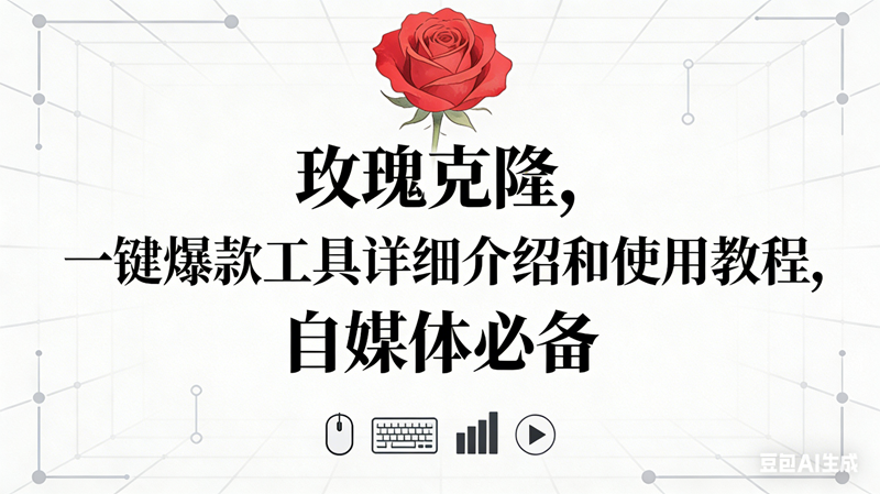 (16811期)玫瑰克隆神器,自媒体必备,一键爆款工具详细介绍和使用教程 (16811期)玫瑰克隆神器,自媒体必备,一键爆款工具详细介绍和使用教程