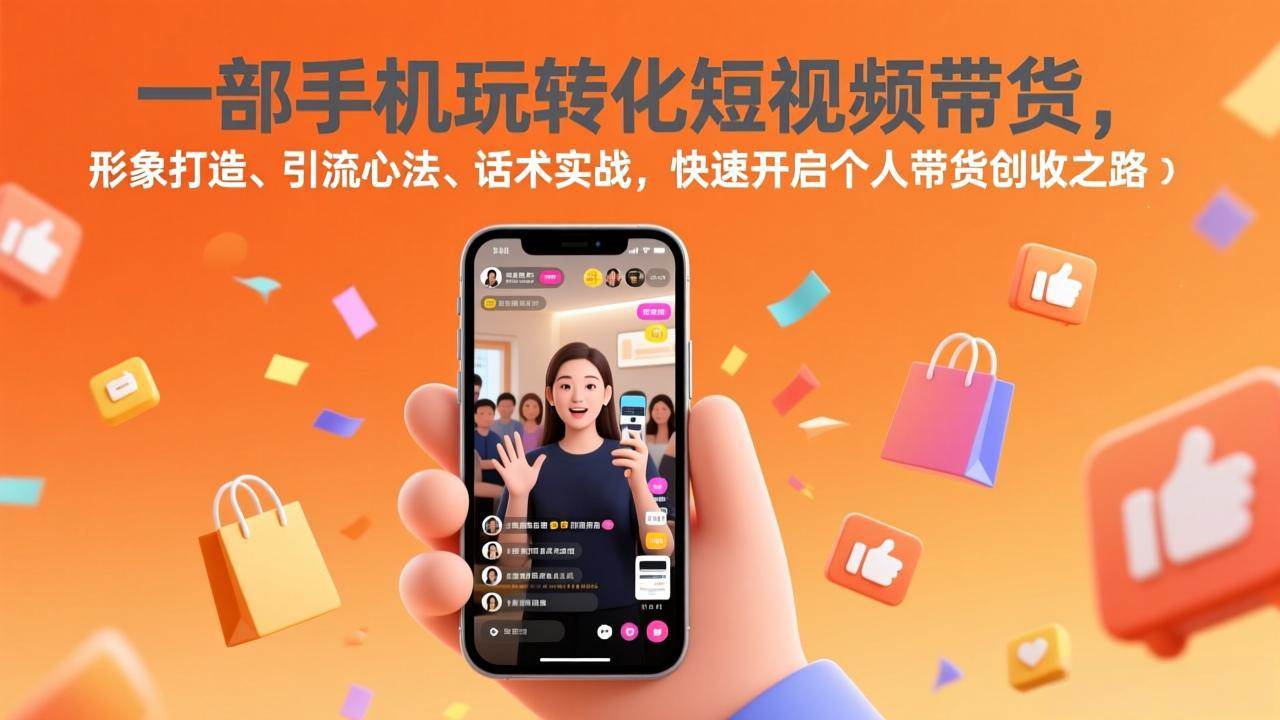 （17356期）一部手机玩转化短视频带货，形象打造、引流心法、话术实战，快速开启个人带货创收之路白米粥资源网-汇集全网副业资源白米粥资源网