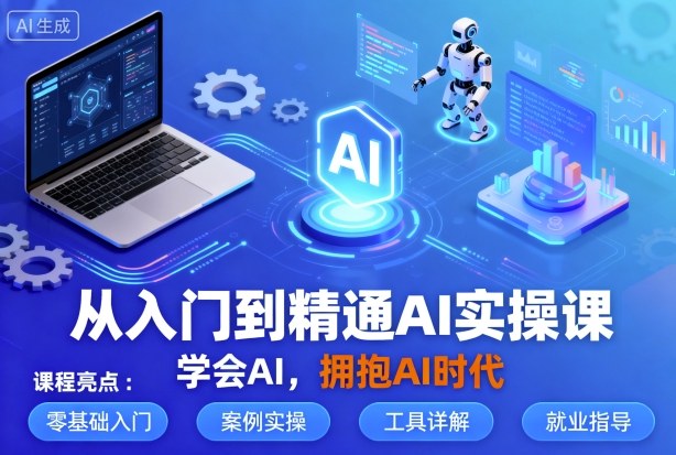 从入门到精通AI实操课，学会AI，拥抱AI时代白米粥资源网-汇集全网副业资源白米粥资源网