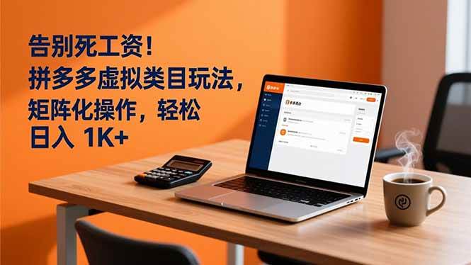 （16943期）告别死工资！拼多多虚拟类目玩法，矩阵化操作，轻松日入 1K+白米粥资源网-汇集全网副业资源白米粥资源网