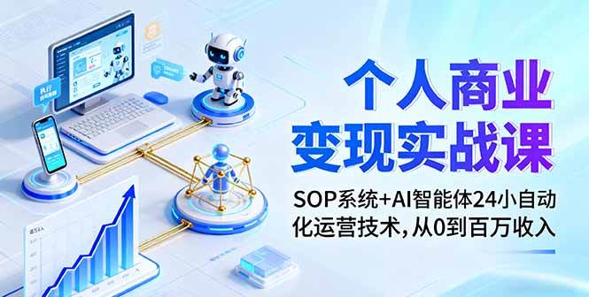 （16111期）个人商业变现实战课：SOP系统+AI智能体24小自动化运营技术，从0到百万收入白米粥资源网-汇集全网副业资源白米粥资源网