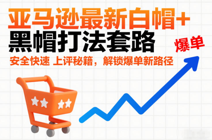 亚马逊最新白帽+黑帽打法套路，安全快速上评秘籍，解锁爆单新路径白米粥资源网-汇集全网副业资源白米粥资源网
