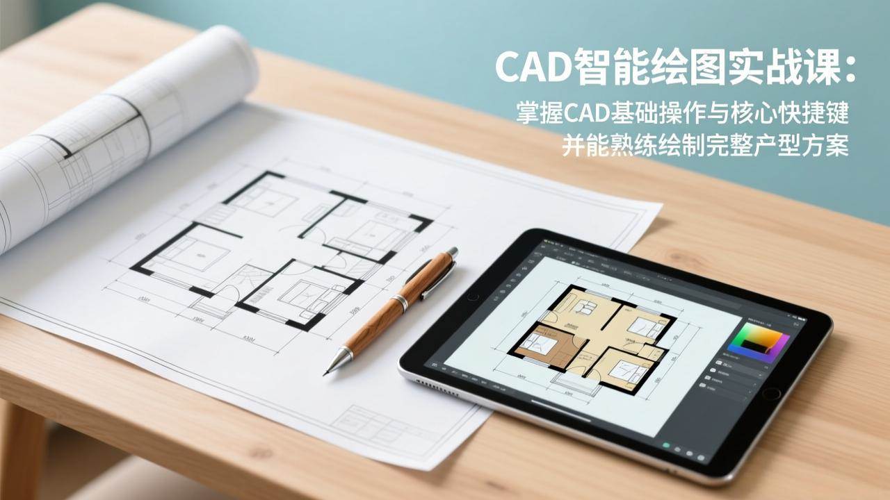 （17348期）CAD智能绘图实战课：掌握CAD基础操作与核心快捷键，并能熟练绘制完整户型方案白米粥资源网-汇集全网副业资源白米粥资源网