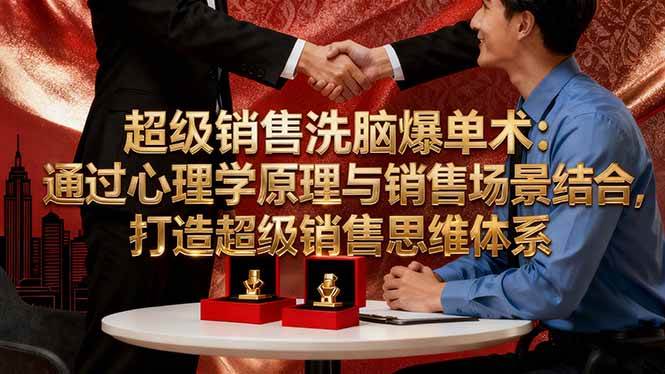 (16370期)超级销售洗脑爆单术:通过心理学原理与销售场景结合,打造超级销售思维体系白米粥资源网-汇集全网副业资源白米粥资源网