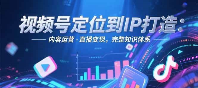 视频号定位到IP打造：账号搭建-内容运营-直播变现，完整知识体系白米粥资源网-汇集全网副业资源白米粥资源网