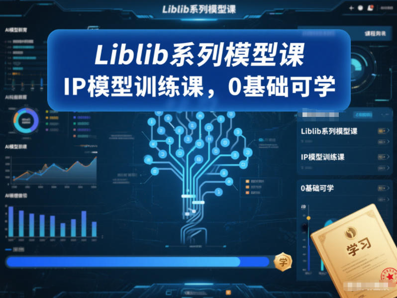 Liblib系列模型课，IP模型训练课，0基础可学白米粥资源网-汇集全网副业资源白米粥资源网