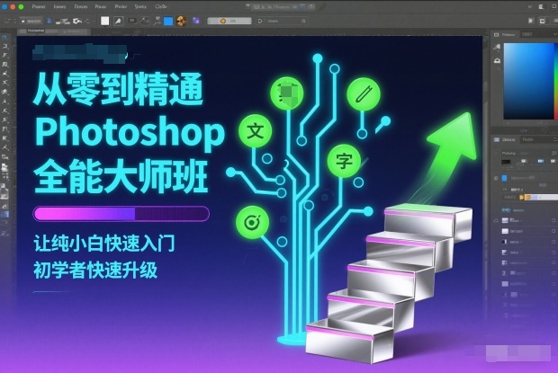 从零到精通Photoshop全能大师班，让纯小白快速入门，初学者快速升级白米粥资源网-汇集全网副业资源白米粥资源网