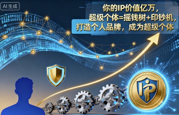 你的IP价值亿万,超级个体=摇钱树+印钞机,打造个人品牌,成为超级个体白米粥资源网-汇集全网副业资源白米粥资源网