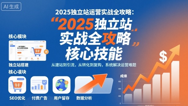 2025独立站运营实战全攻略，一站式掌握独立站运营核心技能白米粥资源网-汇集全网副业资源白米粥资源网