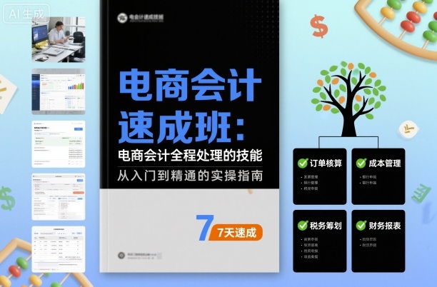 电商会计速成班，电商会计全程处理的技能白米粥资源网-汇集全网副业资源白米粥资源网