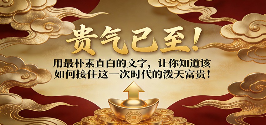 付费文章：贵气已至！用最朴素直白的文字，让你知道该如何接住这一次时代的泼天富贵！白米粥资源网-汇集全网副业资源白米粥资源网