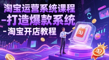 淘宝运营系统课程-打造爆款系统-淘宝开店教程白米粥资源网-汇集全网副业资源白米粥资源网