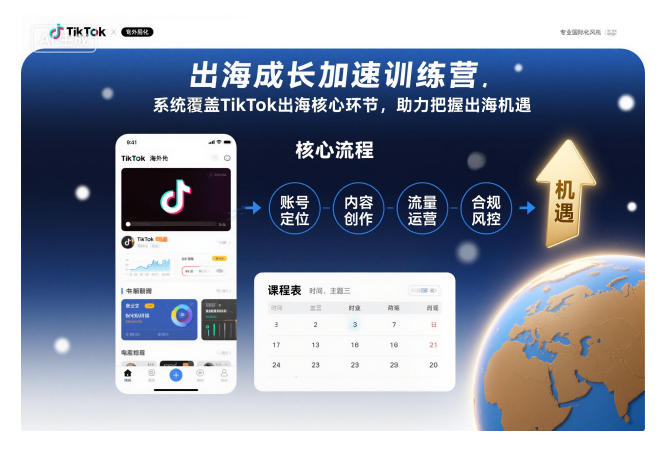 出海成长加速训练营，系统覆盖TikTok出海核心环节，助力把握出海机遇（更新）白米粥资源网-汇集全网副业资源白米粥资源网