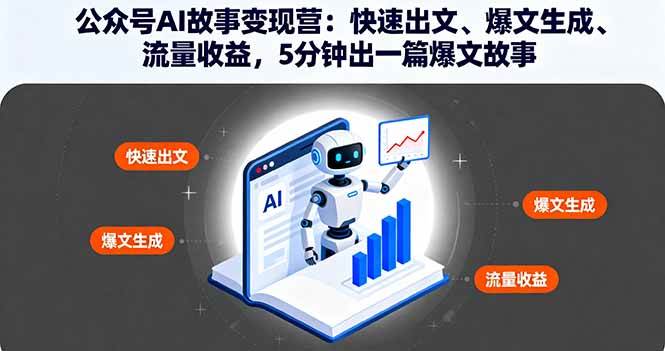 （16201期）公众号AI故事变现营：快速出文、爆文生成、流量收益，5分钟出一篇爆文故事白米粥资源网-汇集全网副业资源白米粥资源网