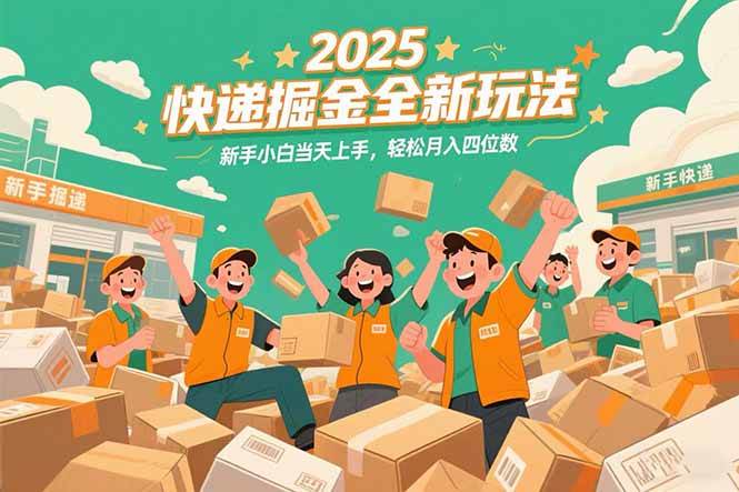 （15244期）2025快递掘金全新玩法，新手小白当天上手，轻松月入四位数！白米粥资源网-汇集全网副业资源白米粥资源网