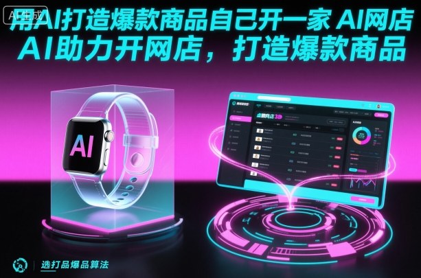 用AI打造爆款商品自己开一家AI网店，AI助力开网店，打造爆款商品白米粥资源网-汇集全网副业资源白米粥资源网