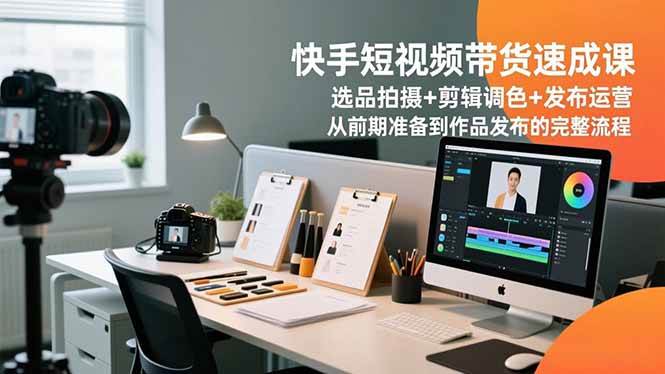 (16752期)快手短视频带货速成课,选品拍摄+剪辑调色+发布运营,从前期准备到作品发布的完整流程白米粥资源网-汇集全网副业资源白米粥资源网