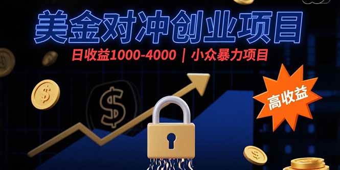 （15642期）美金对冲创业项目，日收益1000-4000，小众暴力项目白米粥资源网-汇集全网副业资源白米粥资源网