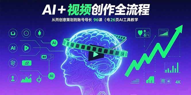 图片[1]白米粥资源网-汇集全网副业资源（15869期）AI+短视频创作全流程：从创意策划到账号增长，96节课(含26项AI工具教学)白米粥资源网-汇集全网副业资源白米粥资源网