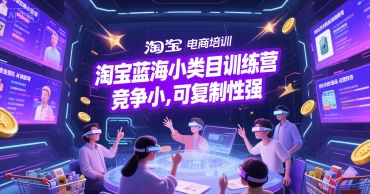 淘宝蓝海小类目训练营， 竞争小，可复制性强白米粥资源网-汇集全网副业资源白米粥资源网