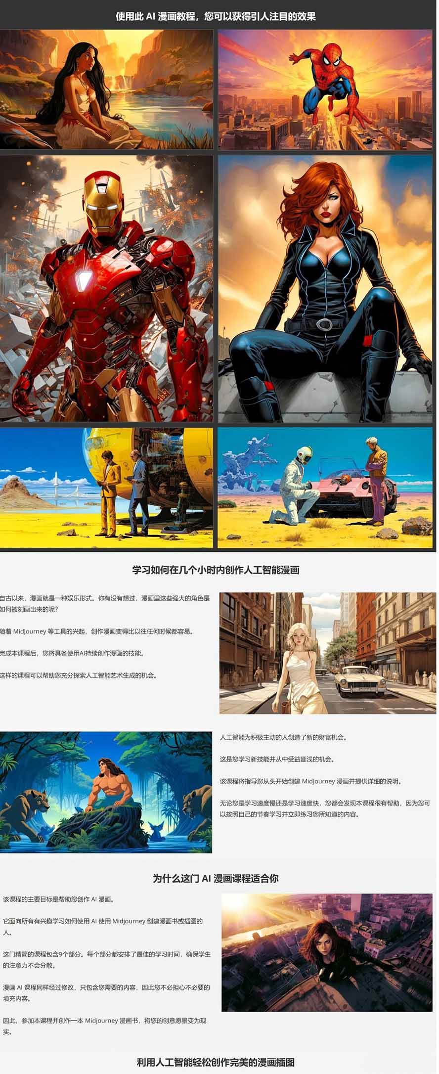 （17299期）Midjourney AI漫画创作课，脚本构思、人物设计、排版合成，零基础创作完整漫画或系列插画白米粥资源网-汇集全网副业资源白米粥资源网