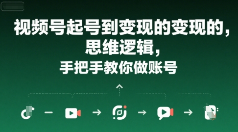 视频号起号到变现的思维逻辑，手把手教你做账号白米粥资源网-汇集全网副业资源白米粥资源网