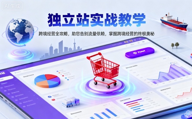 独立站实战教学，跨境经营全攻略，助您告别流量依赖，掌握跨境经营的终极奥白米粥资源网-汇集全网副业资源白米粥资源网
