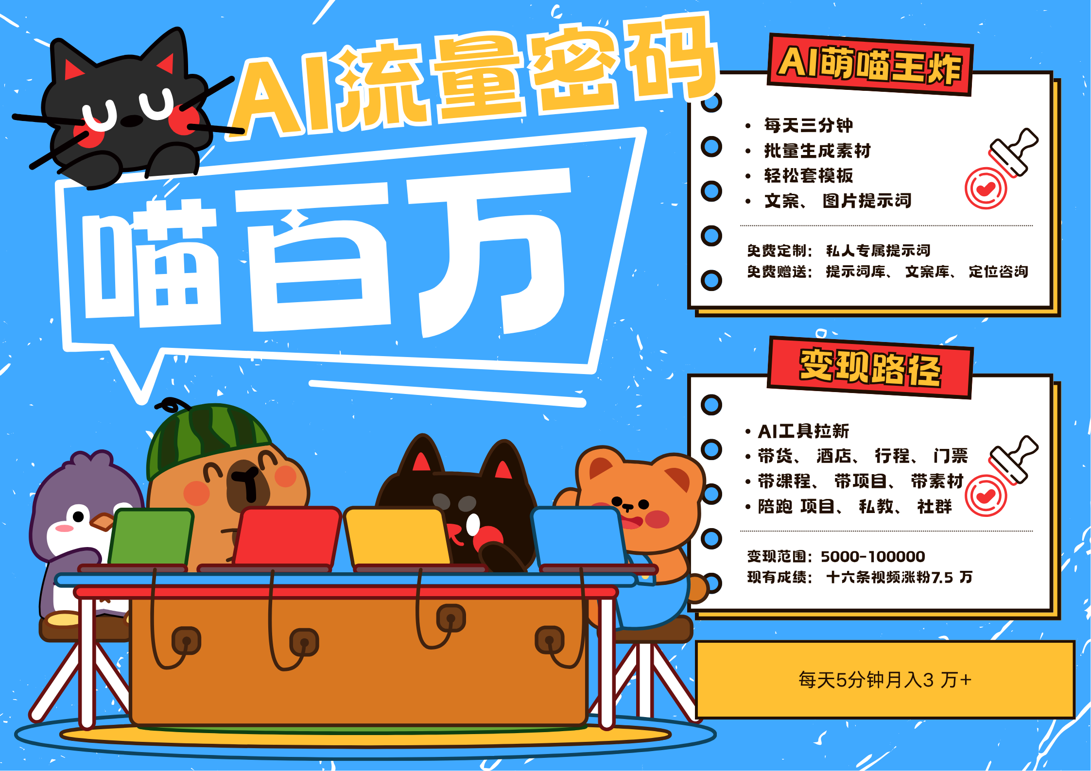 AI+宠物+旅行，2025最火流量密码 轻松用AI宠物做文旅账号，N种变现渠道月入五位数白米粥资源网-汇集全网副业资源白米粥资源网