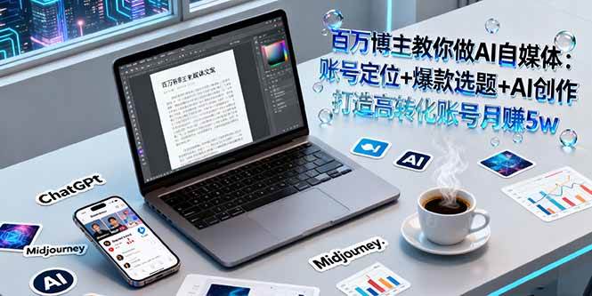 （16131期）百万博主教你做AI自媒体：账号定位+爆款选题+AI创作 打造高转化账号月赚5w白米粥资源网-汇集全网副业资源白米粥资源网