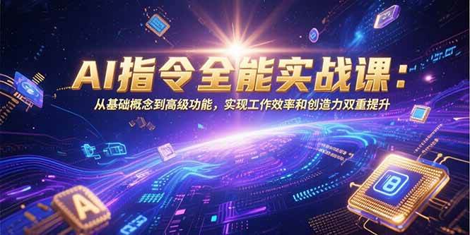 （15455期）AI指令全能实战课：从基础概念到高级功能，实现工作效率和创造力双重提升白米粥资源网-汇集全网副业资源白米粥资源网