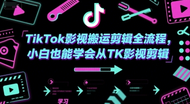 TikTok影视搬运剪辑全流程，小白也能学会从TK影视剪辑白米粥资源网-汇集全网副业资源白米粥资源网