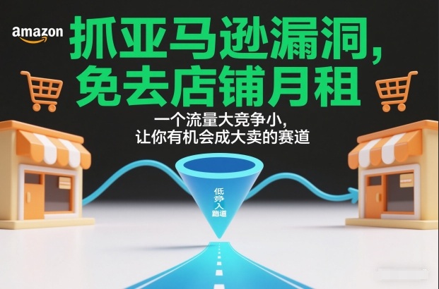 抓亚马逊漏洞，免去店铺月租，一个流量大竞争小，让你有机会成大卖的赛道白米粥资源网-汇集全网副业资源白米粥资源网