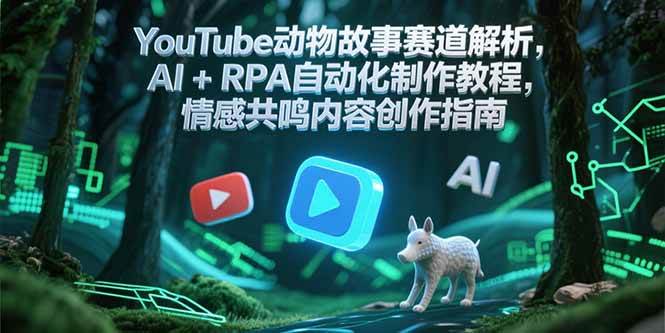 （15174期）YouTube动物故事赛道解析，AI+RPA自动化制作教程，情感共鸣内容创作指南白米粥资源网-汇集全网副业资源白米粥资源网